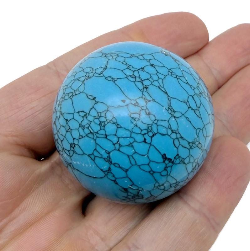 Turquoise Sphere Stone A++ – Crystal Ball - Healing Crystal Stones – Crystal Décor – 40-50mm - Ba1034