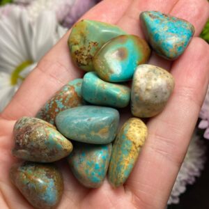 Tumbled Turquoise Crystal: Polished Natural Blue-green Turquoise