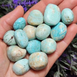 Peruvian Turquoise Crystal: Natural Polished Tumbled Stone