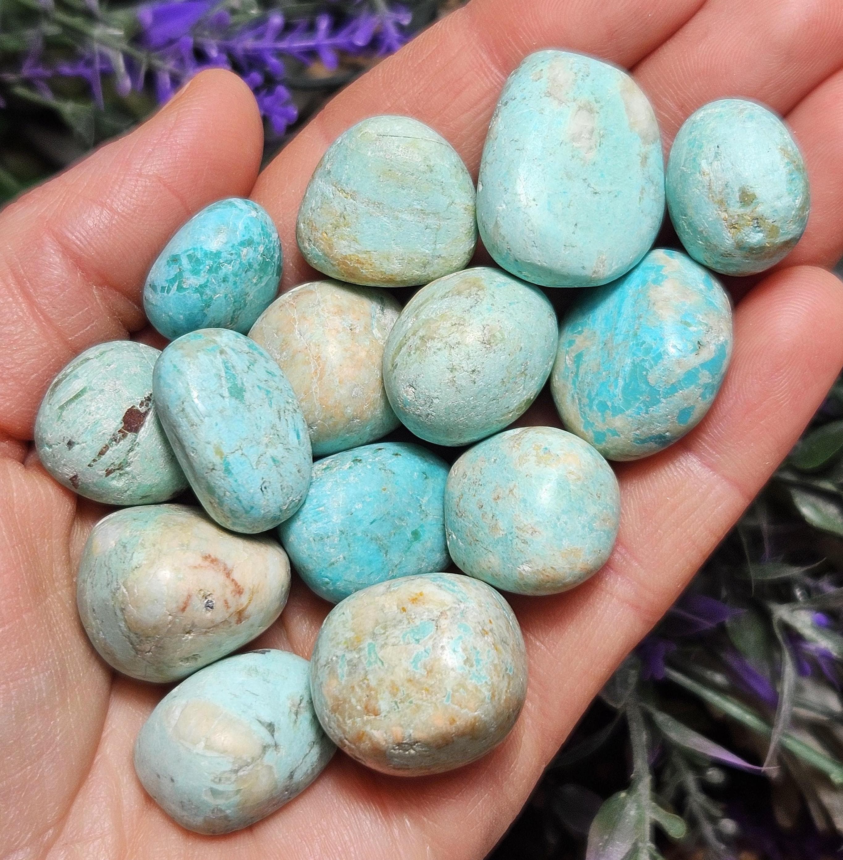 Peruvian Turquoise Crystal: Natural Polished Tumbled Stone