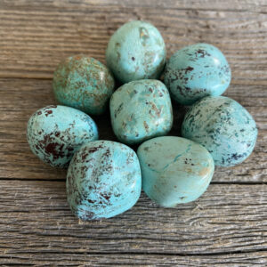 Tumbled Peruvian Turquoise Stone: Natural Light Blue Crystal (1 inch)