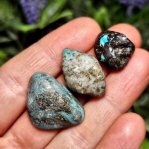 Turquoise Polished Crystal: Tumbled Natural Blue-green Turquoise