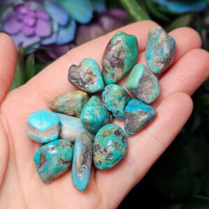 Polished Turquoise Tumbled Stone: Natural Blue-green Crystal