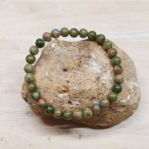 Unakite Bracelet. 6mm Stones 19cm. Elastic Stretch Stacking Bracelets For Women. Scorpio Jewelry. Reiki Jewelry Uk