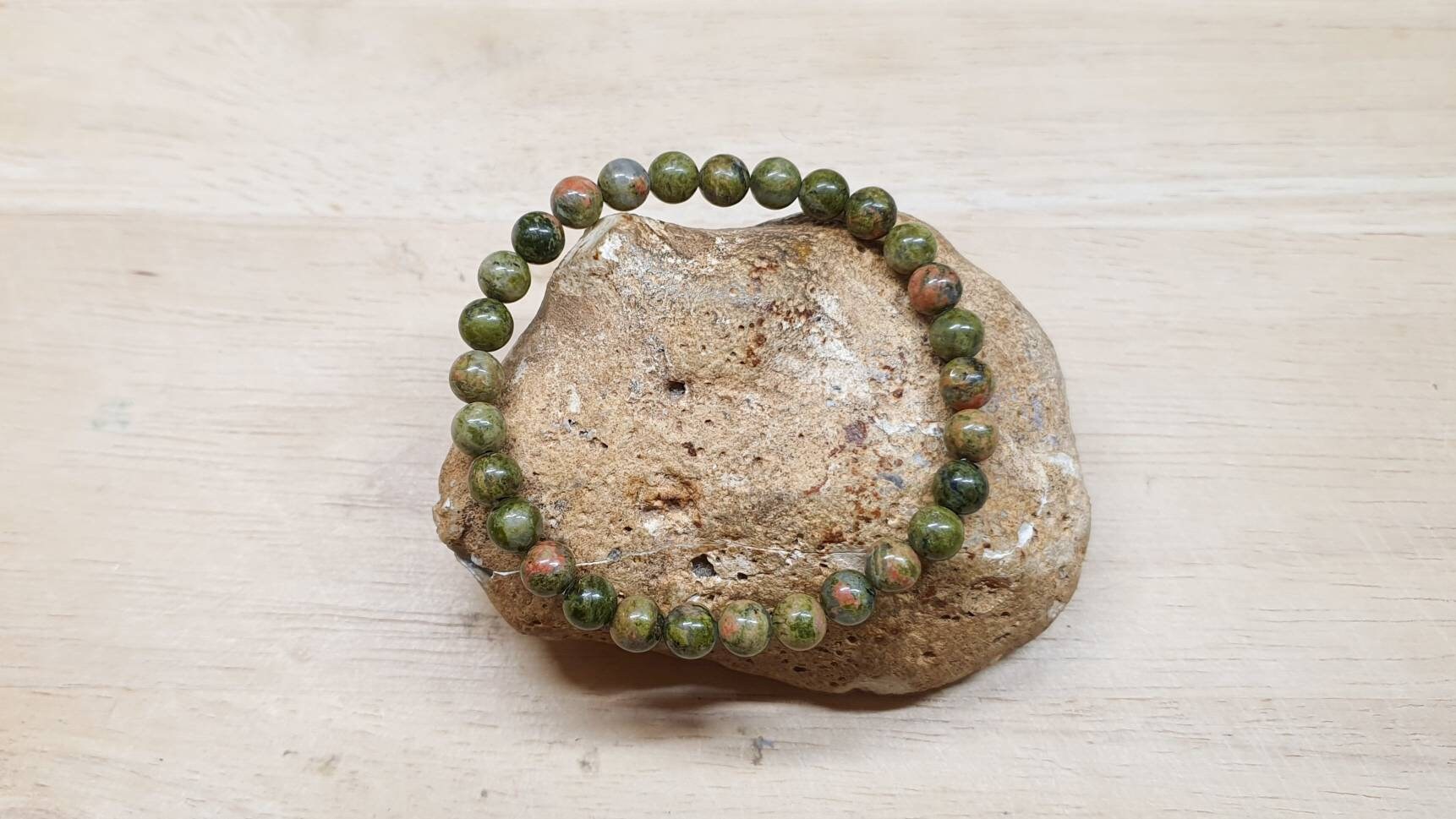Unakite Bracelet. 6mm Stones 19cm. Elastic Stretch Stacking Bracelets For Women. Scorpio Jewelry. Reiki Jewelry Uk