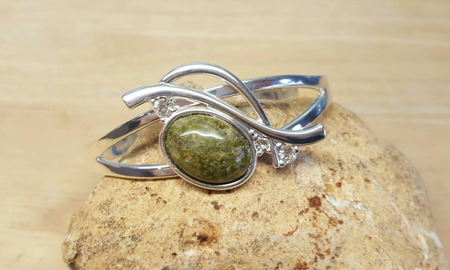 Unakite Cuff Bracelet. Green Scorpio Jewelry. Reiki Jewelry Uk. Silver Plated Adjustable Bracelet Unakite Cuff Bracelet. Green Scorpio Jewelry. Reiki Jewelry Uk. Silver Plated Adjustable Bracelet