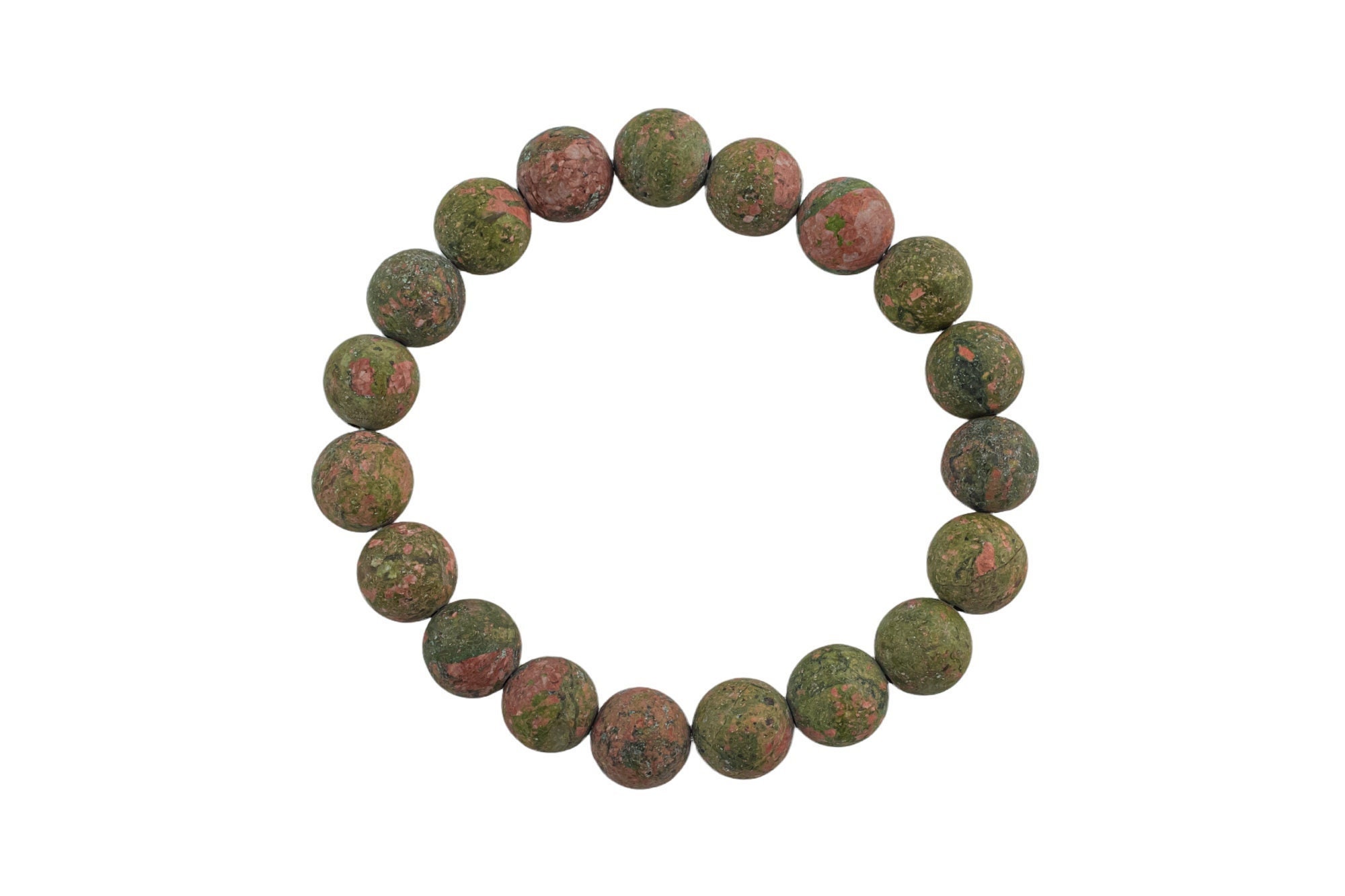 Unakite Matte Round Size 6mm And 8mm- Handmade In Usa- Approx. 7" Bracelet Crystal Bracelet Unakite Matte Round Size 6mm And 8mm- Handmade In Usa- Approx. 7" Bracelet Crystal Bracelet