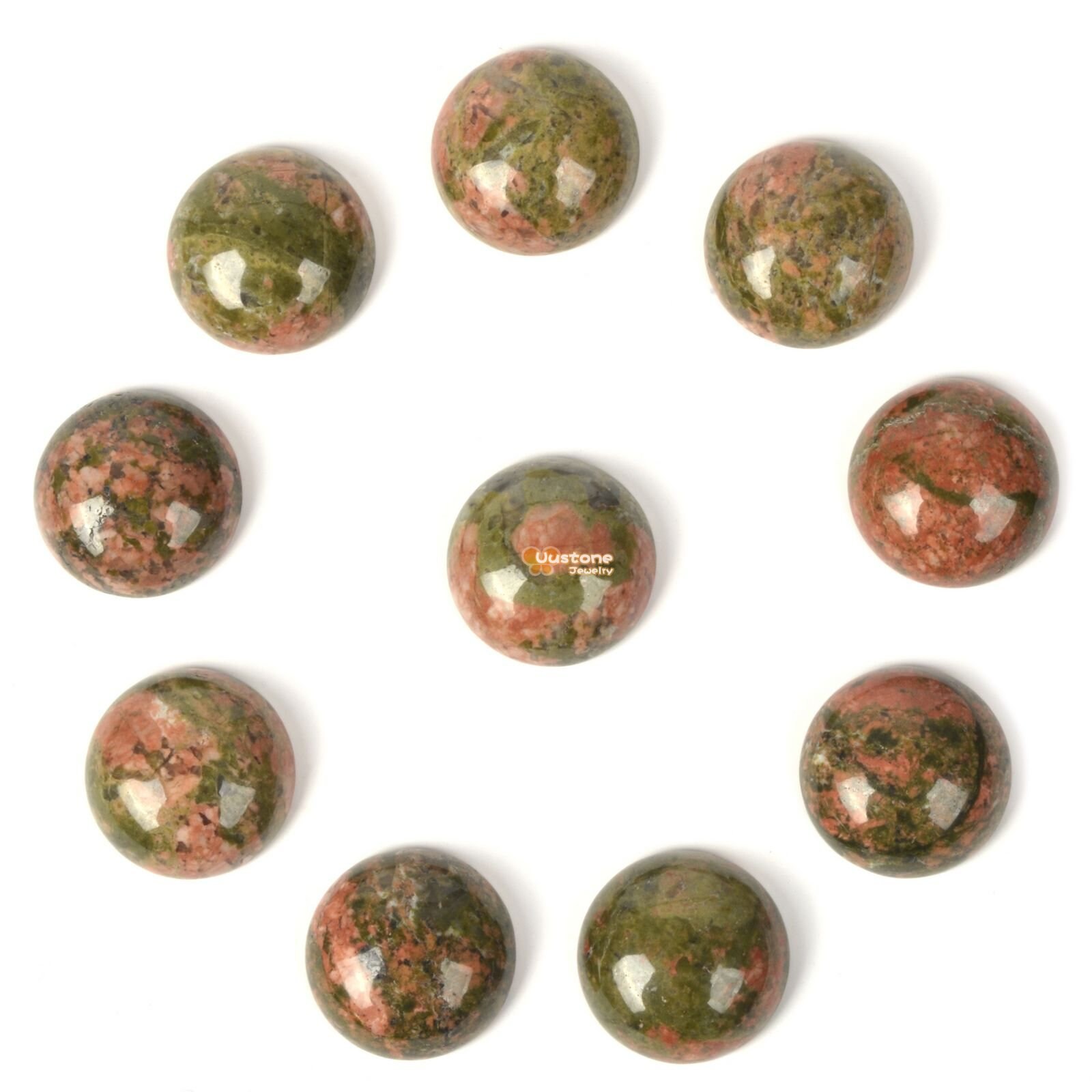 16mm Unakite Gemstone Round Flatback Cab Cabochon Stone Loose Stone Cab Diy Jewelry Making Stone 16mm Unakite Gemstone Round Flatback Cab Cabochon Stone Loose Stone Cab Diy Jewelry Making Stone