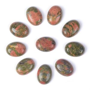 20mm Unakite oval flatback cab cabochon DIY jewelry making