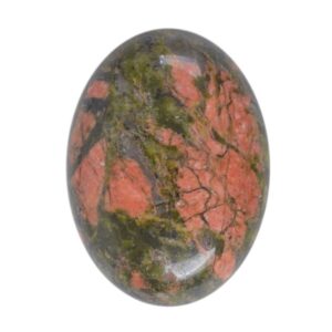 30mm Unakite oval flatback cab cabochon G2904.5