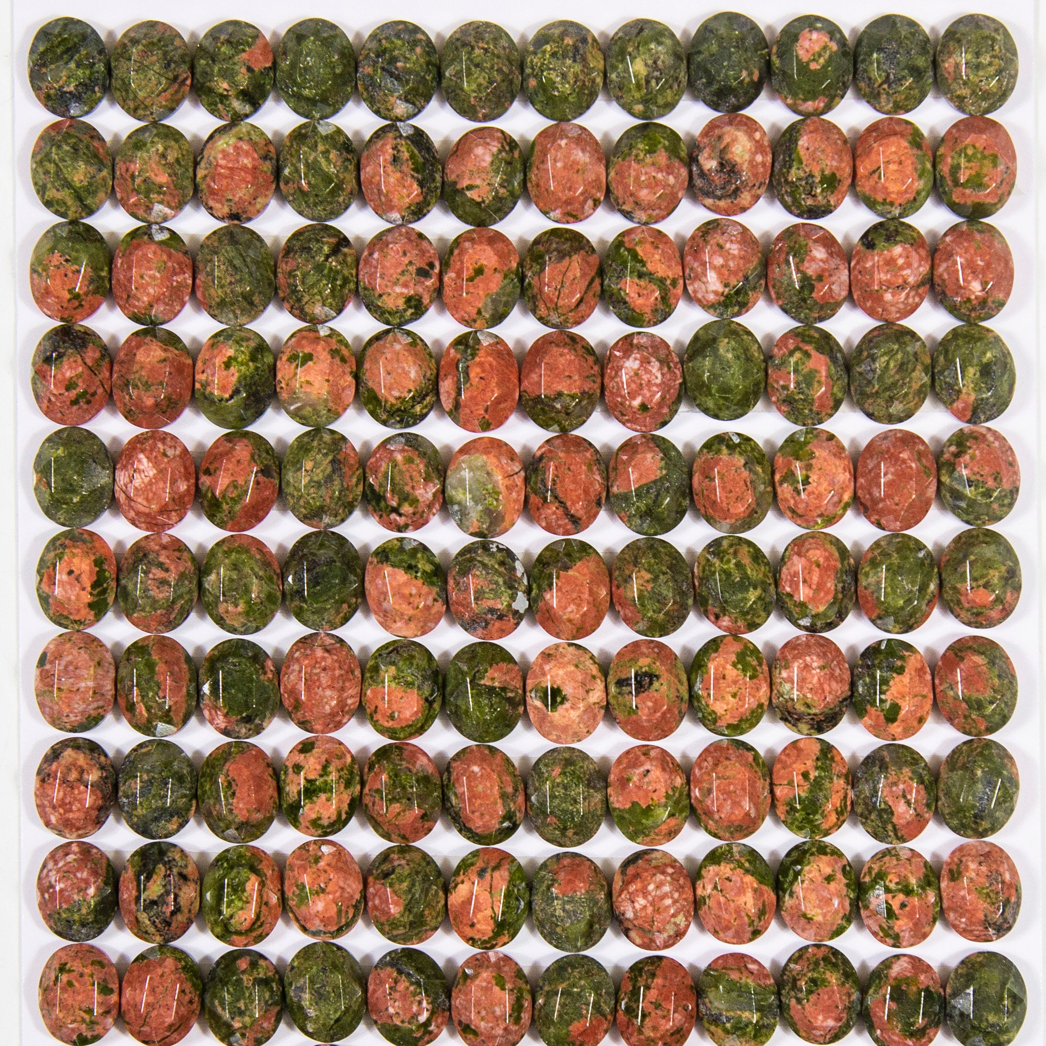 Unakite Faceted Cabochon (rk36b16-12)