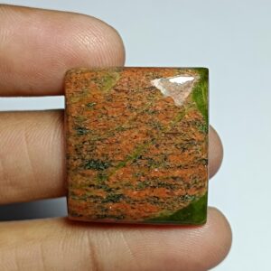 Unakite Cabochon, Semi Precious Loose Stone, 26x24 Mm, 43cts