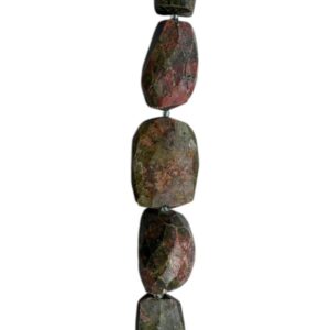 Faceted Unakite Nuggets, Large Chunky Gemstone Beads, Set Of 5 (20x12 To 24x19mm) Faceted Unakite Nuggets, Large Chunky Gemstone Beads, Set Of 5 (20x12 To 24x19mm)