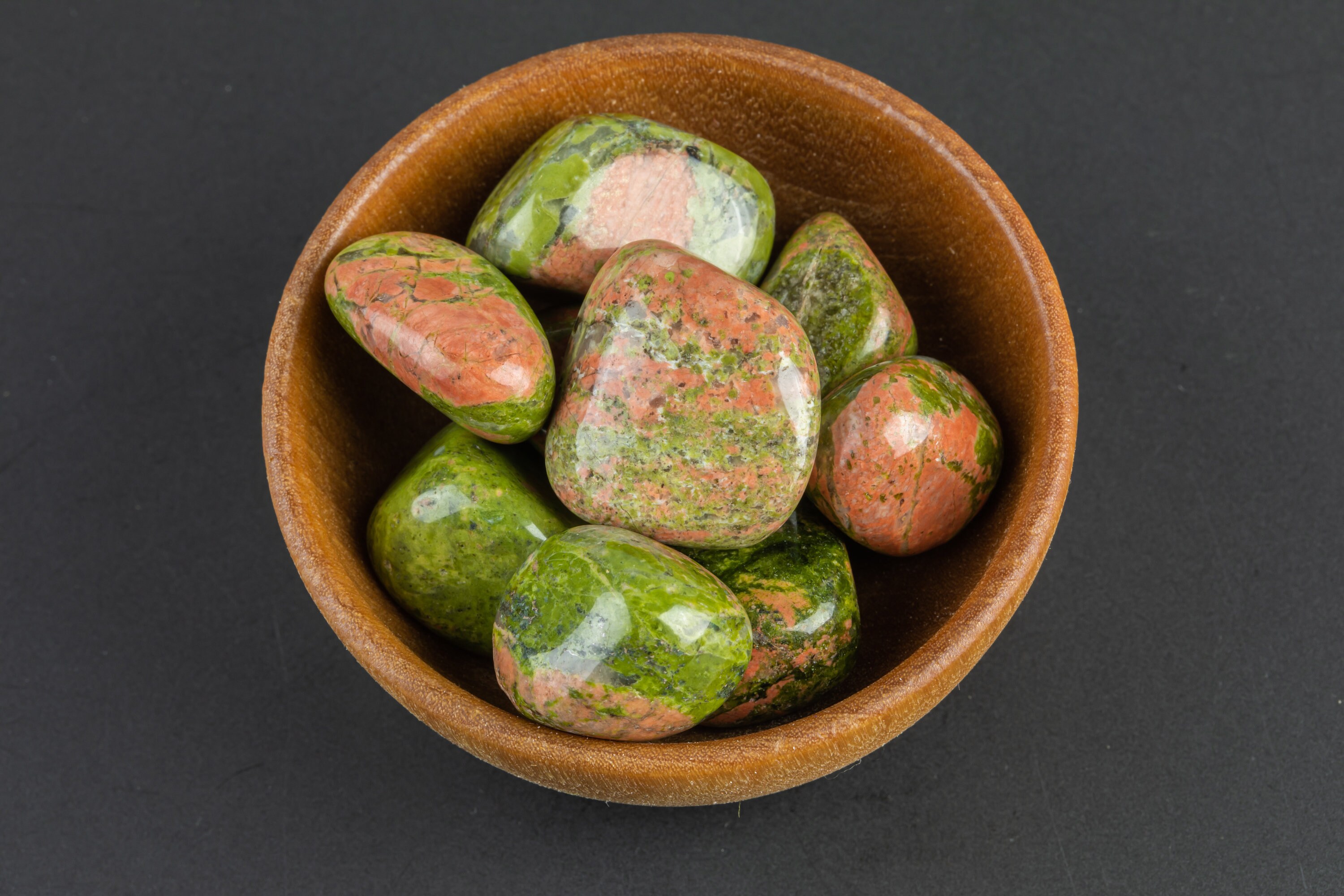 Natural Unakite Tumbled Nuggets- 100 Grams-3.5 Ounces - .5 Inch-1.5 Inch Size- Roughly 10 Pcs Per Bag