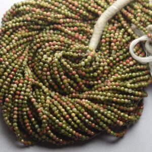 13 Inches Strand,finest Quality,natural Unakite Faceted Rondelles,size.2.10mm