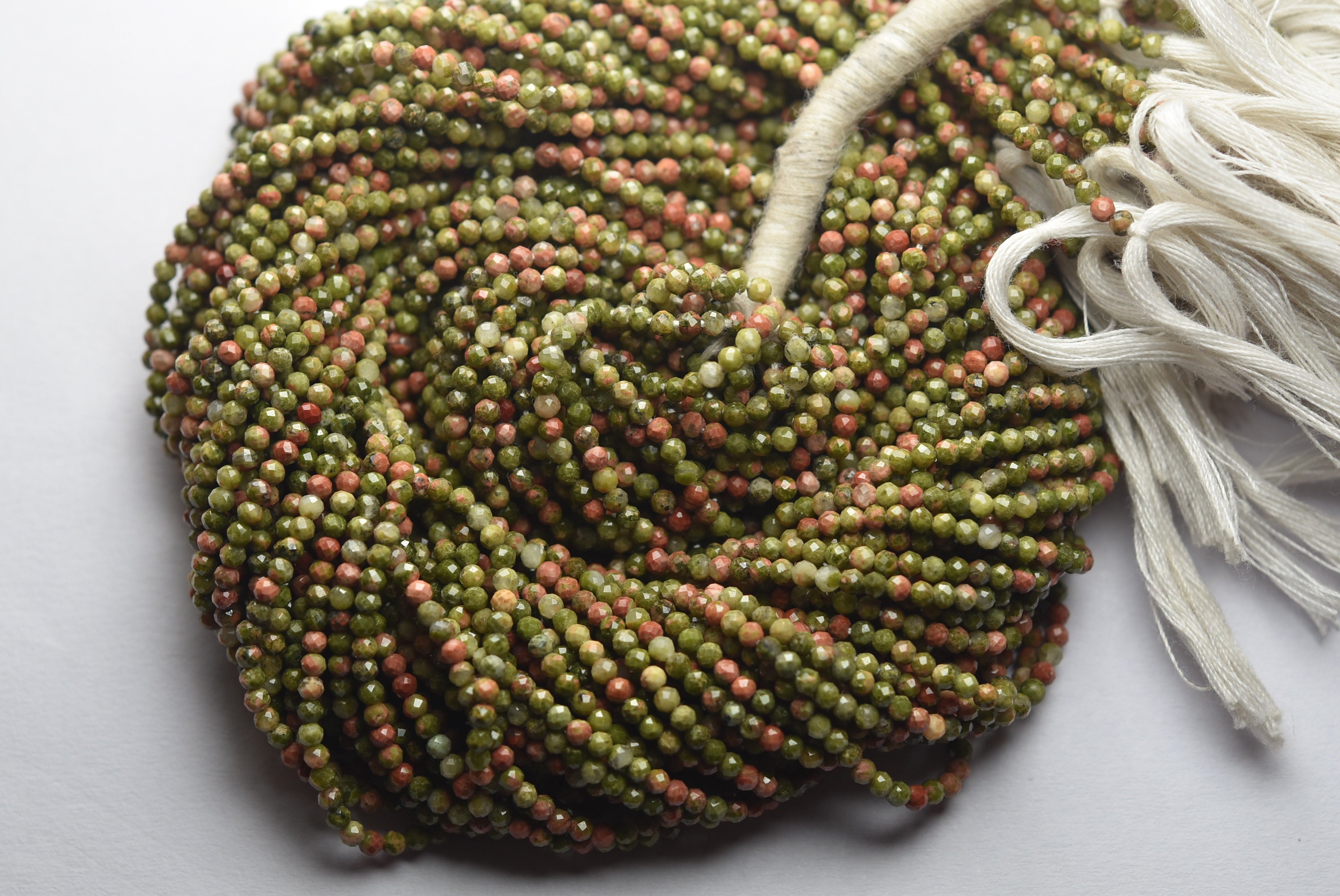 13 Inches Strand,finest Quality,natural Unakite Faceted Rondelles,size.2.10mm