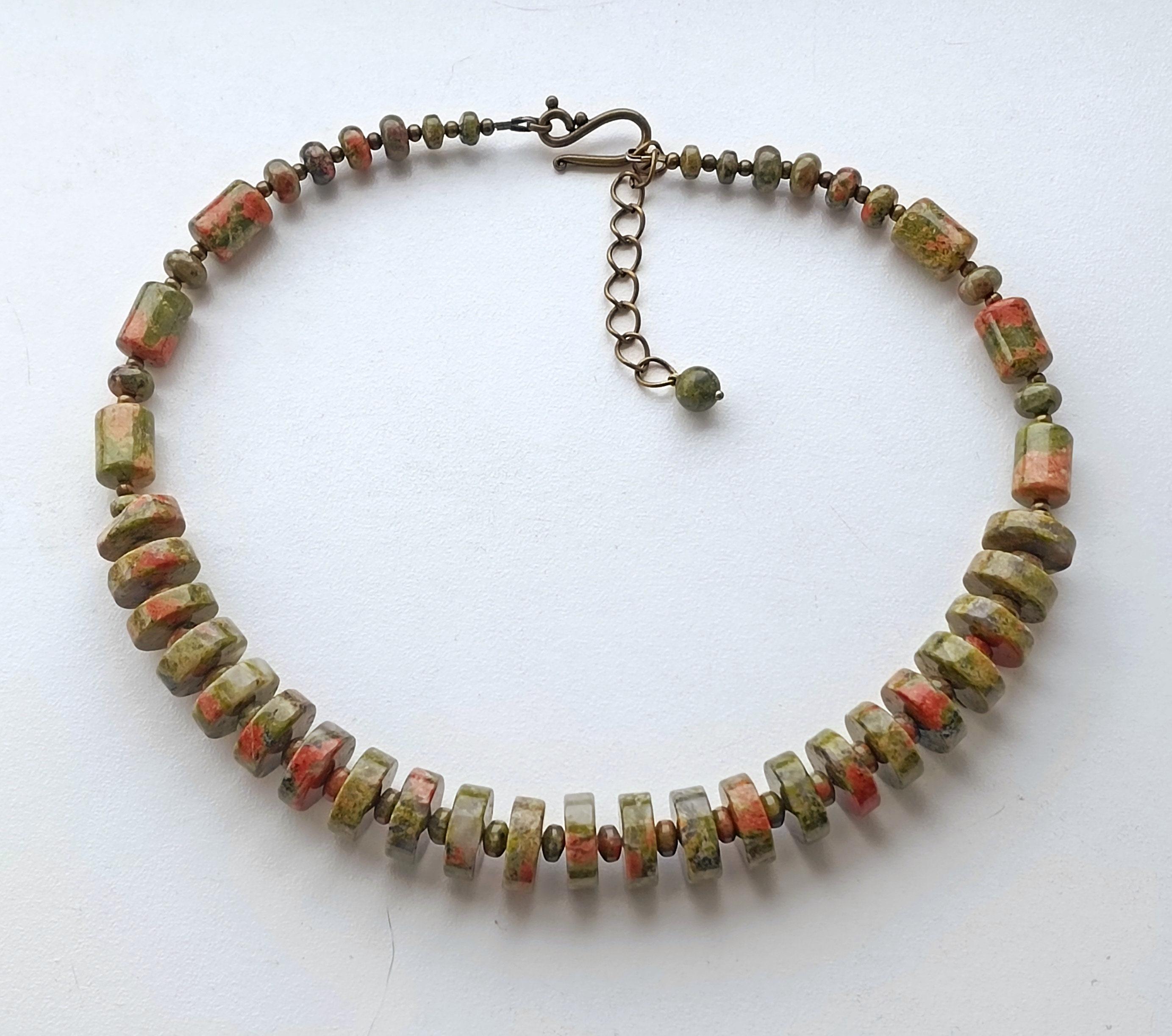 Jasper Unakite Chunky Necklace