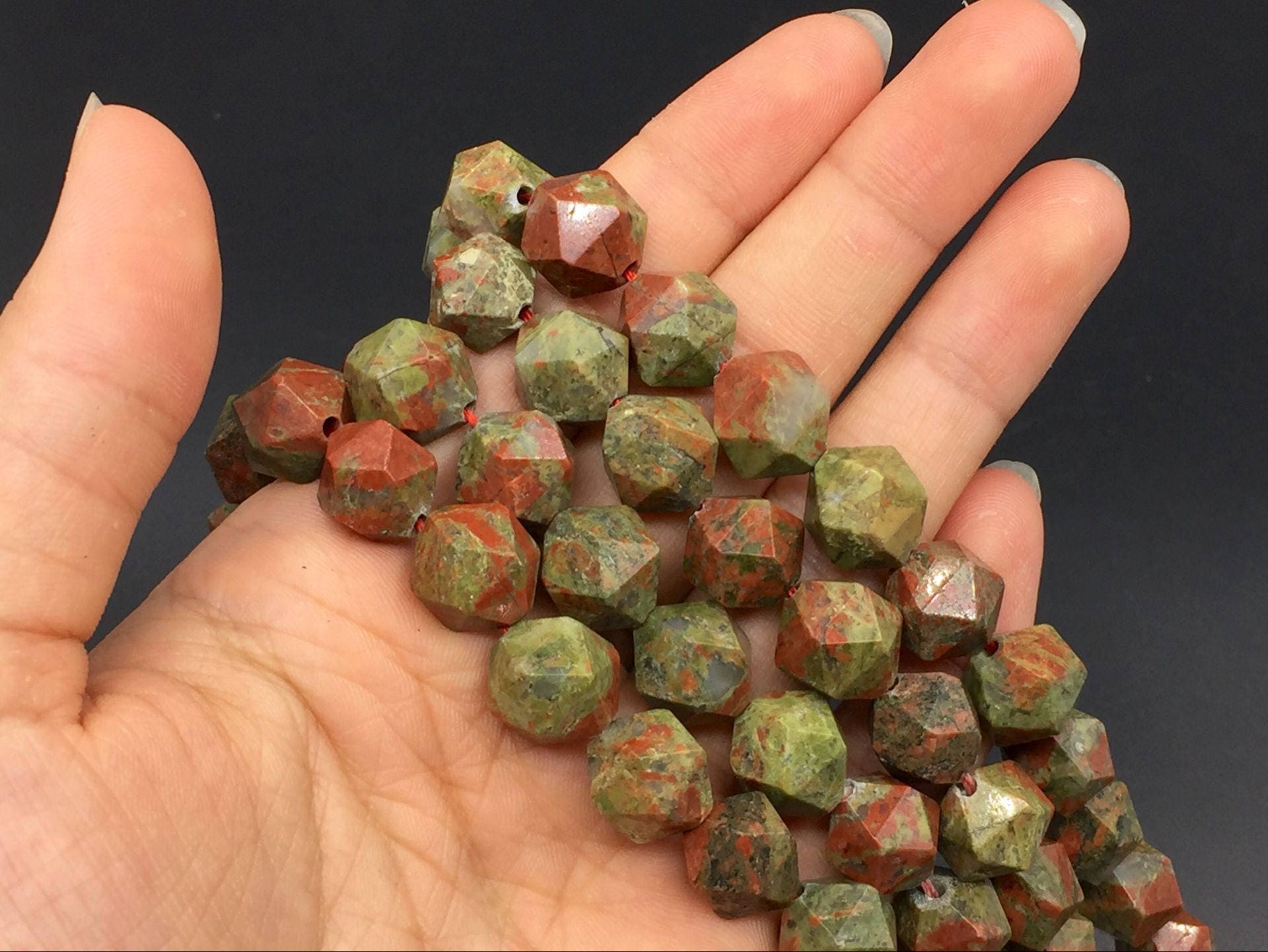 12mm Faceted Unakite Jasper Beads Unakite Cube Beads Hexagon Beads Natural Unakite Gemstone Semiprecious Beads Supplies 15.5" Strand 12mm Faceted Unakite Jasper Beads Unakite Cube Beads Hexagon Beads Natural Unakite Gemstone Semiprecious Beads Supplies 15.5" Strand