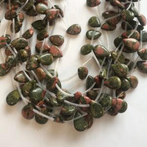 unakite 18x13x6mm teardrop gemstone beads--15.5" unakite 18x13x6mm teardrop gemstone beads--15.5"