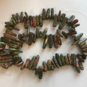 unakite (3-6)x(12-24)mm stick gemstone beads - 15.5" unakite (3-6)x(12-24)mm stick gemstone beads - 15.5"