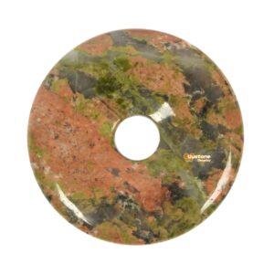 Unakite 40mm donut beads Peace buckle gemstone bead jewelry making