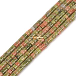 4mm Natural Unakite Heishi Loose Gemstone Jewelry Making Diy Spacer Beads 15" 4mm Natural Unakite Heishi Loose Gemstone Jewelry Making Diy Spacer Beads 15"