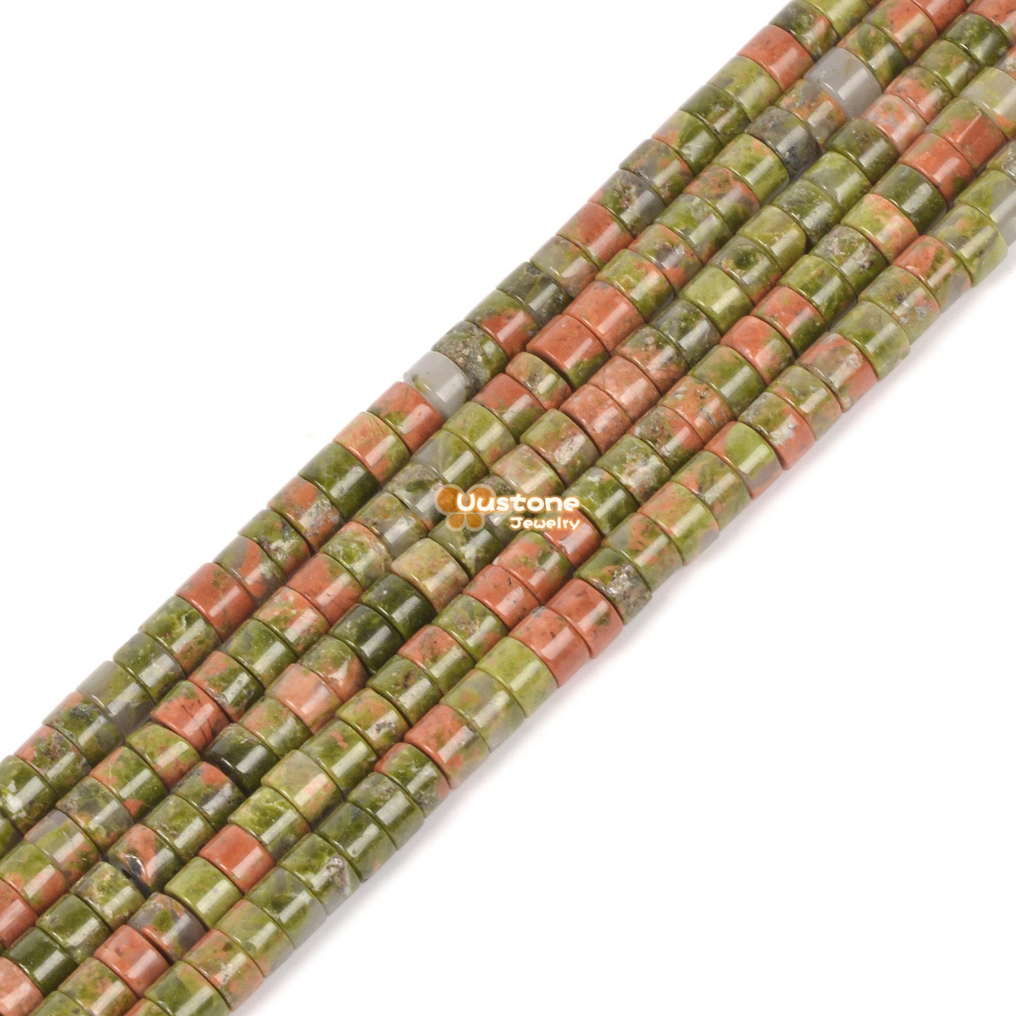 4mm Natural Unakite Heishi Loose Gemstone Jewelry Making Diy Spacer Beads 15" 4mm Natural Unakite Heishi Loose Gemstone Jewelry Making Diy Spacer Beads 15"