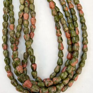Natural Unakite teardrop 8x7mm gemstone beads--15.5 inch strand Natural Unakite teardrop 8x7mm gemstone beads--15.5 inch strand