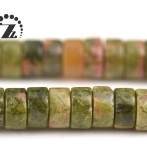 Unakite Smooth Heishi Spacer Bead,natural,gemstone,diy Beads,2x4mm 3x6mm For Choice,15" Full Strand Unakite Smooth Heishi Spacer Bead,natural,gemstone,diy Beads,2x4mm 3x6mm For Choice,15" Full Strand