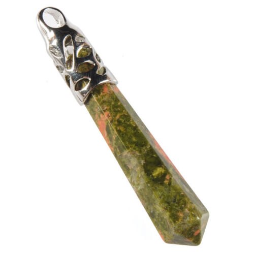 G2638 Unakite Crystal Healing Point Reiki Pendant Focal Bead 58mm