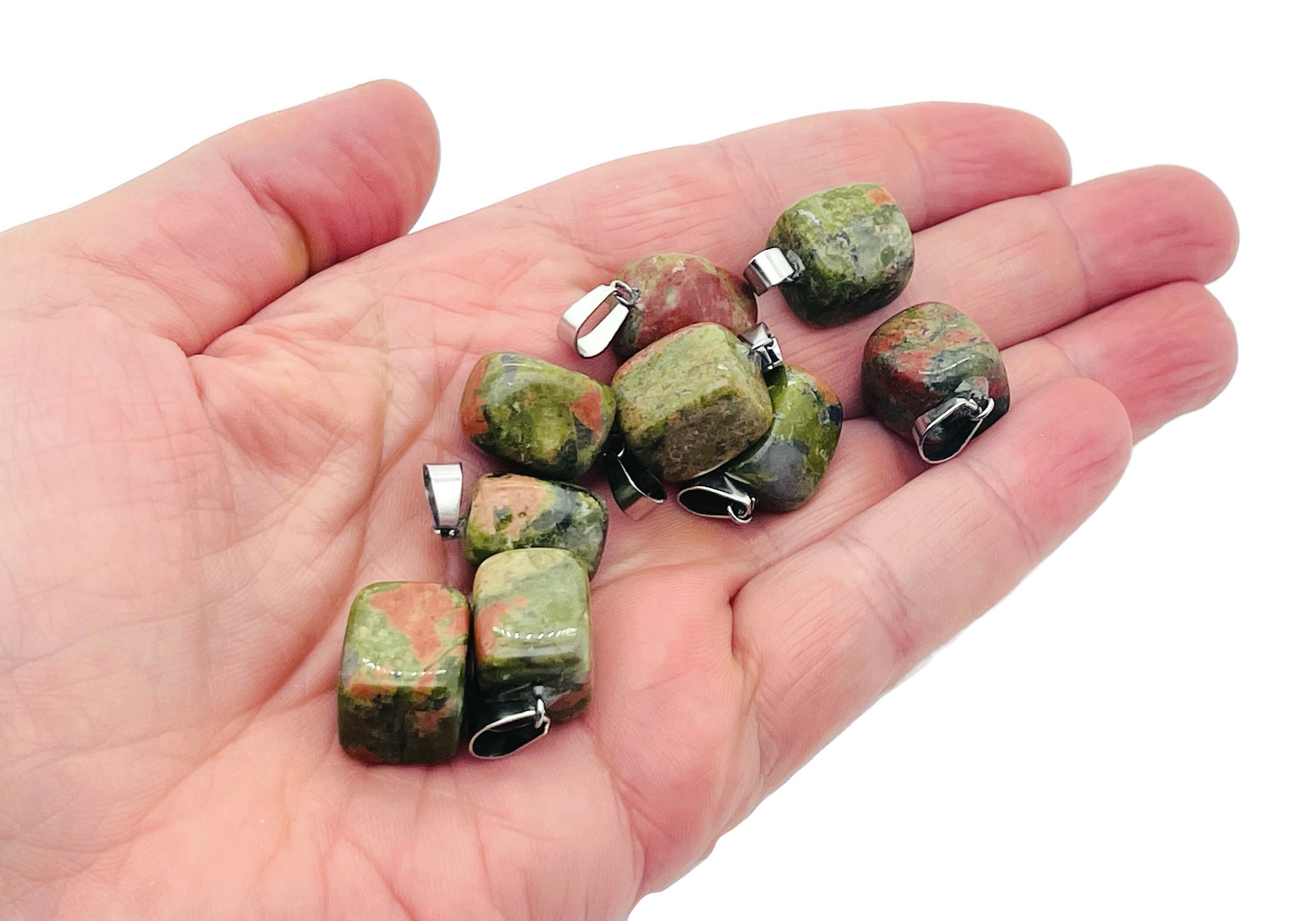 Unakite Tumbled Gemstone Pendant - Crystal Pendant - Love Stone Pendant - Pendants Of Surprise - Nc1035