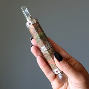 Unakite Aura Wand Crystal Healing Creation Unakite Aura Wand Crystal Healing Creation