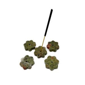 Unakite Natural Crystal Flower Incense Holder – Carved Gemstone Stick Burner For Meditation - Tz1011 Unakite Natural Crystal Flower Incense Holder – Carved Gemstone Stick Burner For Meditation - Tz1011