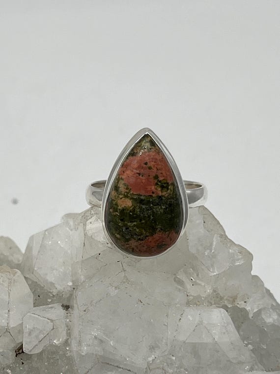 Abstract Unakite Ring, Size 10
