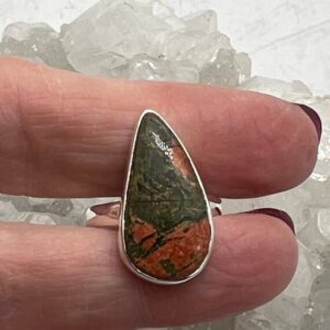 Abstract Unakite Ring, Size 8
