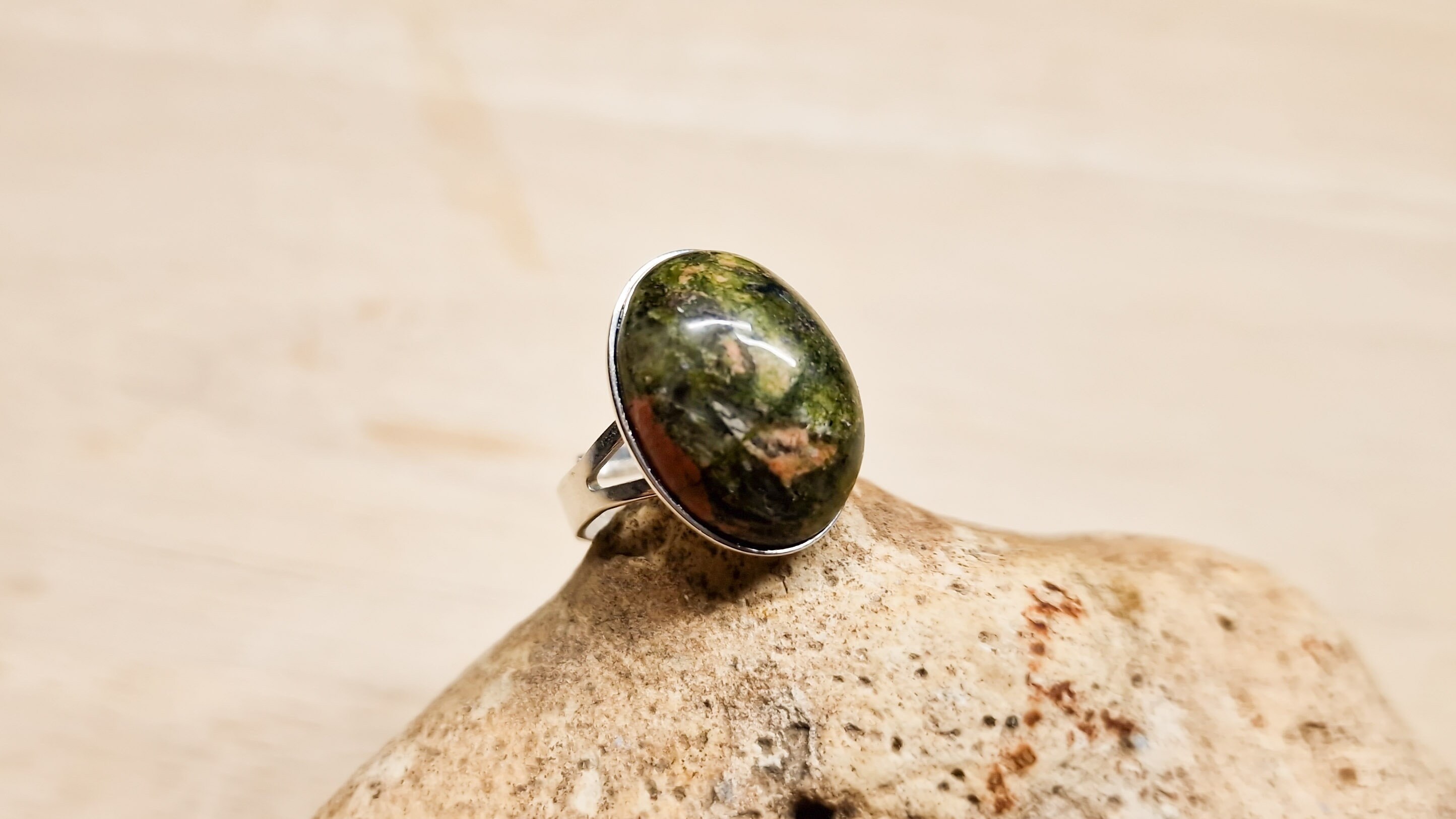 Simple Oval Unakite Ring. Scorpio Jewelry Uk. Reiki Jewellery. 18x13mm Stone. Adjustable 925 Sterling Silver Rings For Women. Simple Oval Unakite Ring. Scorpio Jewelry Uk. Reiki Jewellery. 18x13mm Stone. Adjustable 925 Sterling Silver Rings For Women.