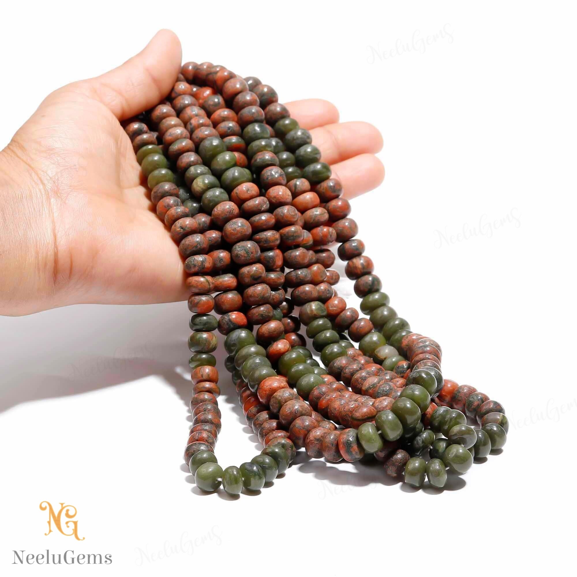 Aaa+ Unakite Jasper Smooth Rondelle Beads,9-11 Mm Natural Unakite Indian Cut Beads,13" Loose Gemstone Beads For Handmade Jewelry Aaa+ Unakite Jasper Smooth Rondelle Beads,9-11 Mm Natural Unakite Indian Cut Beads,13" Loose Gemstone Beads For Handmade Jewelry