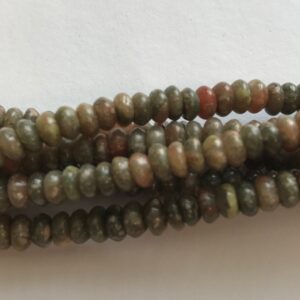 natural chinese unakite 4x2mm rondelle Gemstone Beads -15.5"
