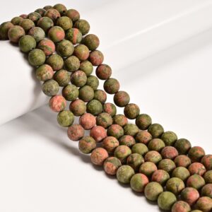 2.0mm Hole Unakite Matte Round Beads 8mm 10mm 15.5" Strand 2.0mm Hole Unakite Matte Round Beads 8mm 10mm 15.5" Strand