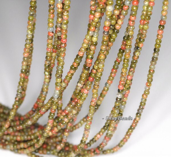 2mm Natural Unakite Gemstone Round 2mm Loose Beads 16 Inch Full Strand (90113961-107 - 2mm Aaa) 2mm Natural Unakite Gemstone Round 2mm Loose Beads 16 Inch Full Strand (90113961-107 - 2mm Aaa)