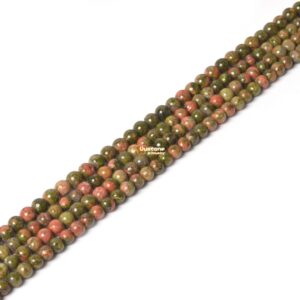 4mm059 4mm Unakite Round Ball Loose Gemstone Beads 16" 4mm059 4mm Unakite Round Ball Loose Gemstone Beads 16"