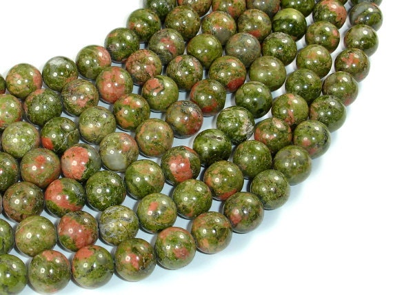 Unakite Beads, 10mm Round Beads, 15.5 Inch, Full Strand, Approx 39 Beads, Hole 1 Mm, A Quality (429054005)