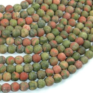 Matte Unakite, 6mm (6.5mm) Round Beads, 15 Inch, Full strand, Approx 60 beads, Hole 1mm, A quality (429054008) Matte Unakite, 6mm (6.5mm) Round Beads, 15 Inch, Full strand, Approx 60 beads, Hole 1mm, A quality (429054008)