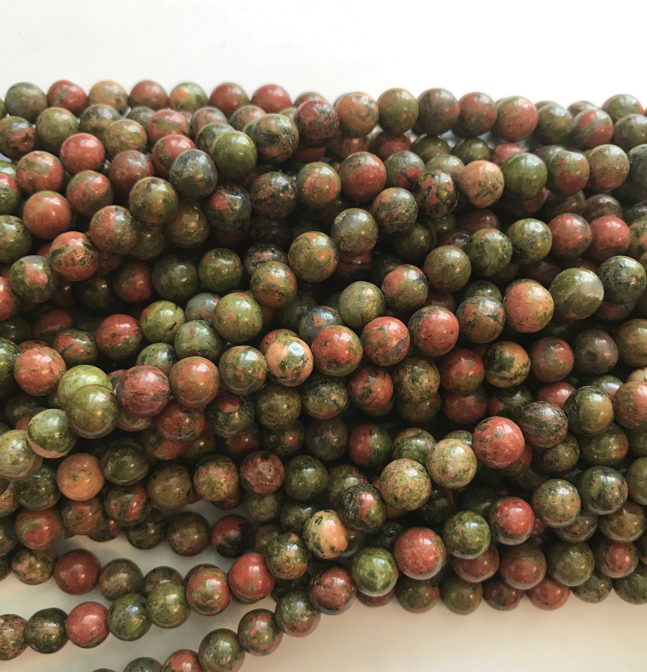 Natural Unakite 4mm,6mm,8mm,10mm Round Gemstone Beads--15.5" Natural Unakite 4mm,6mm,8mm,10mm Round Gemstone Beads--15.5"
