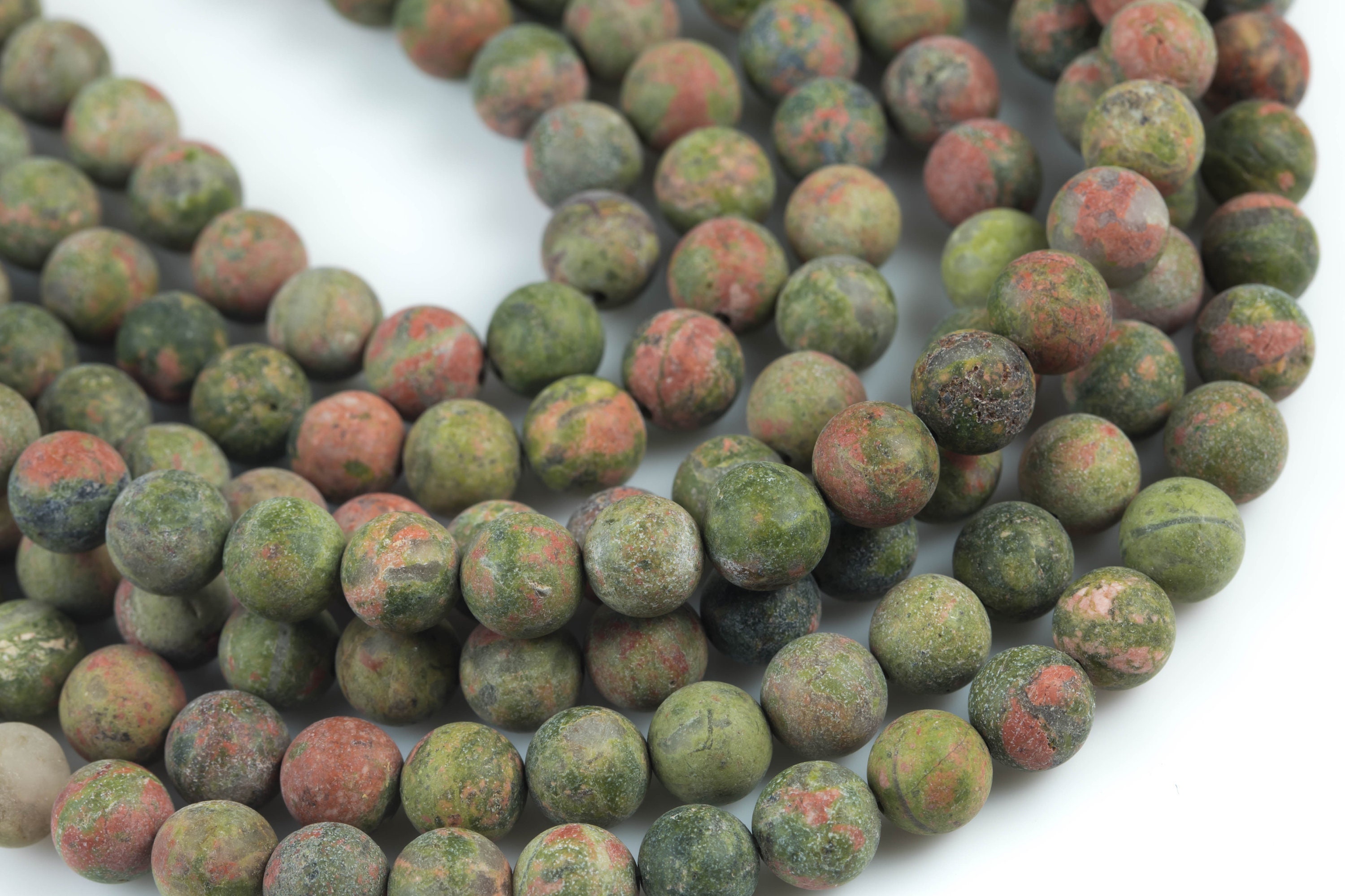 Natural Unakite Unikite Jasper Matt Round 6mm, 8mm, 10mm, 12mm- Full 15.5 Inch Strand- Gemstone Beads Natural Unakite Unikite Jasper Matt Round 6mm, 8mm, 10mm, 12mm- Full 15.5 Inch Strand- Gemstone Beads