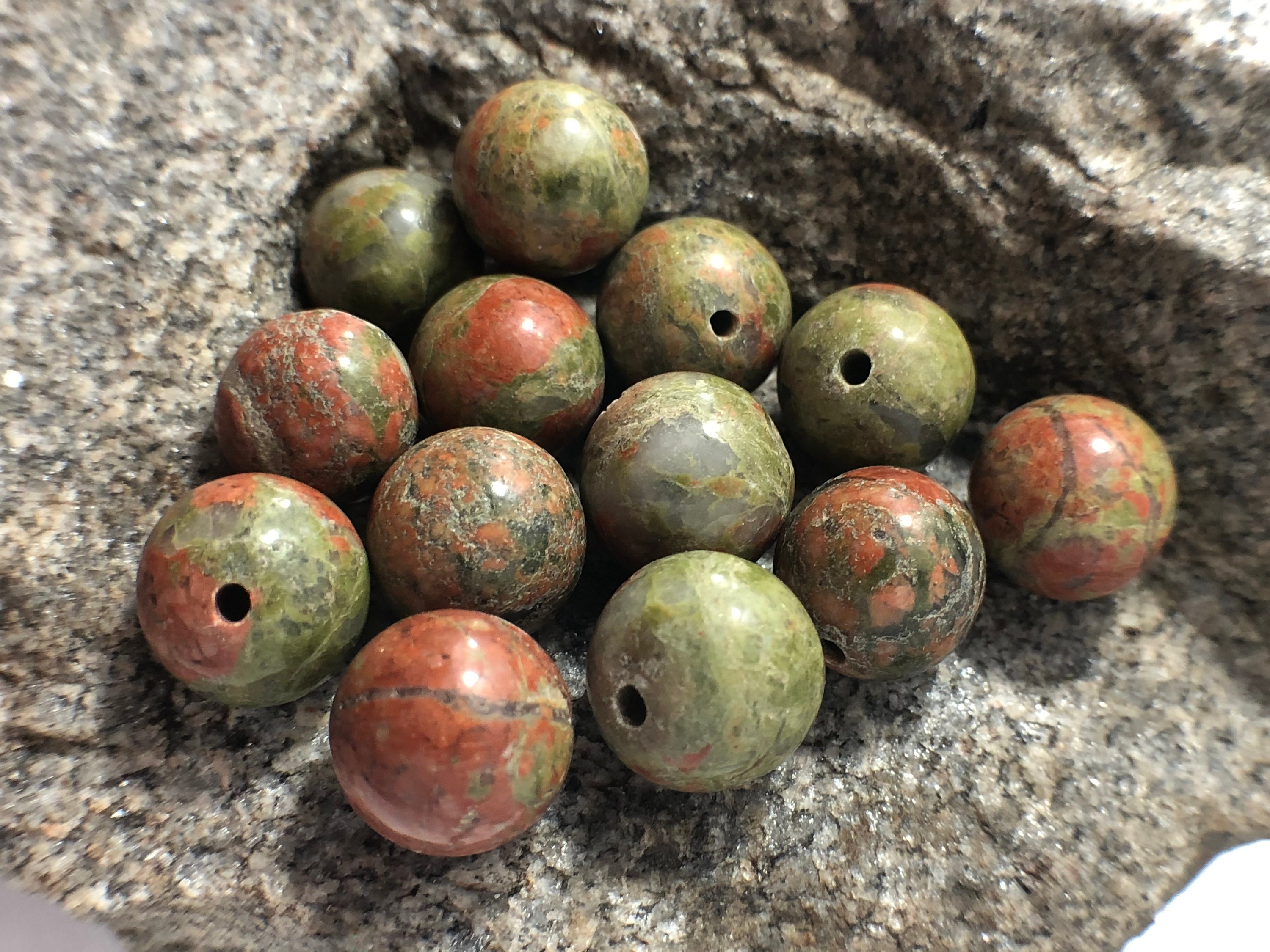 Sale Natural Green Red Unakite Beads, Gemstone Beads, Stone Spacers, Round Natural Beads, 4mm 6mm 8mm 10mm 12mm For Jewelry Making