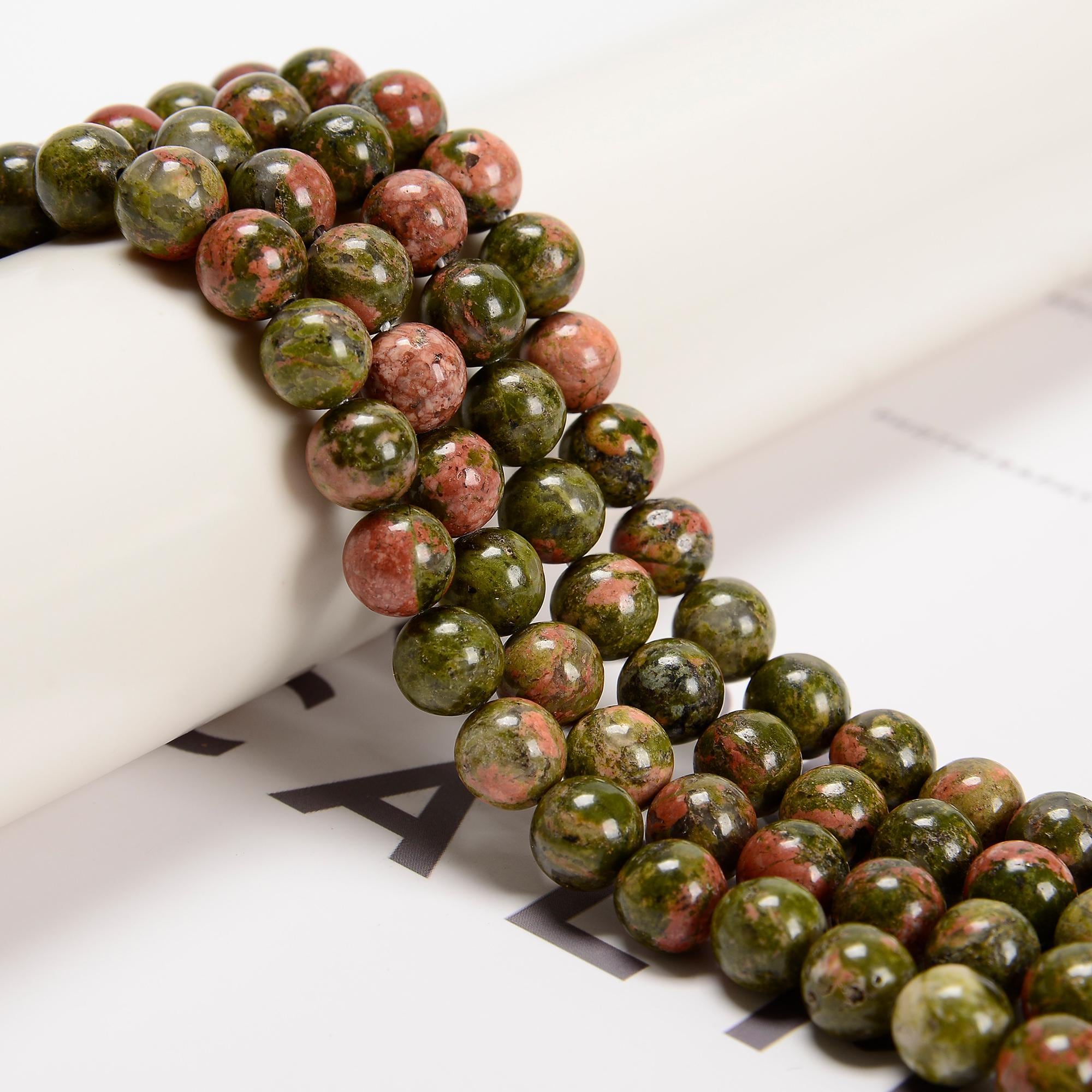 Unakite Smooth Round Beads Size 4mm 6mm 8mm 10mm 12mm 15.5" Strand Unakite Smooth Round Beads Size 4mm 6mm 8mm 10mm 12mm 15.5" Strand