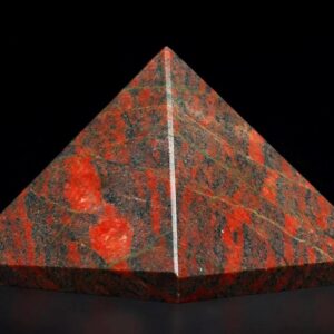 100mm Green Unakite Crystal Pyramid: Healing Energy Decor