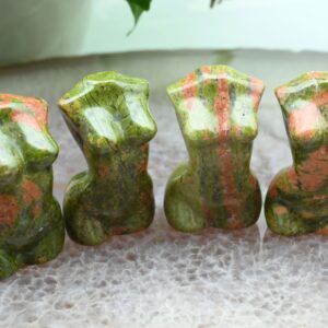 2 Inches Unakite Goddess Model Decor,reiki Healing Decor,hand Carving Healing Decor,model Home Decor,model Gemstone Decor,for Gift Decor.
