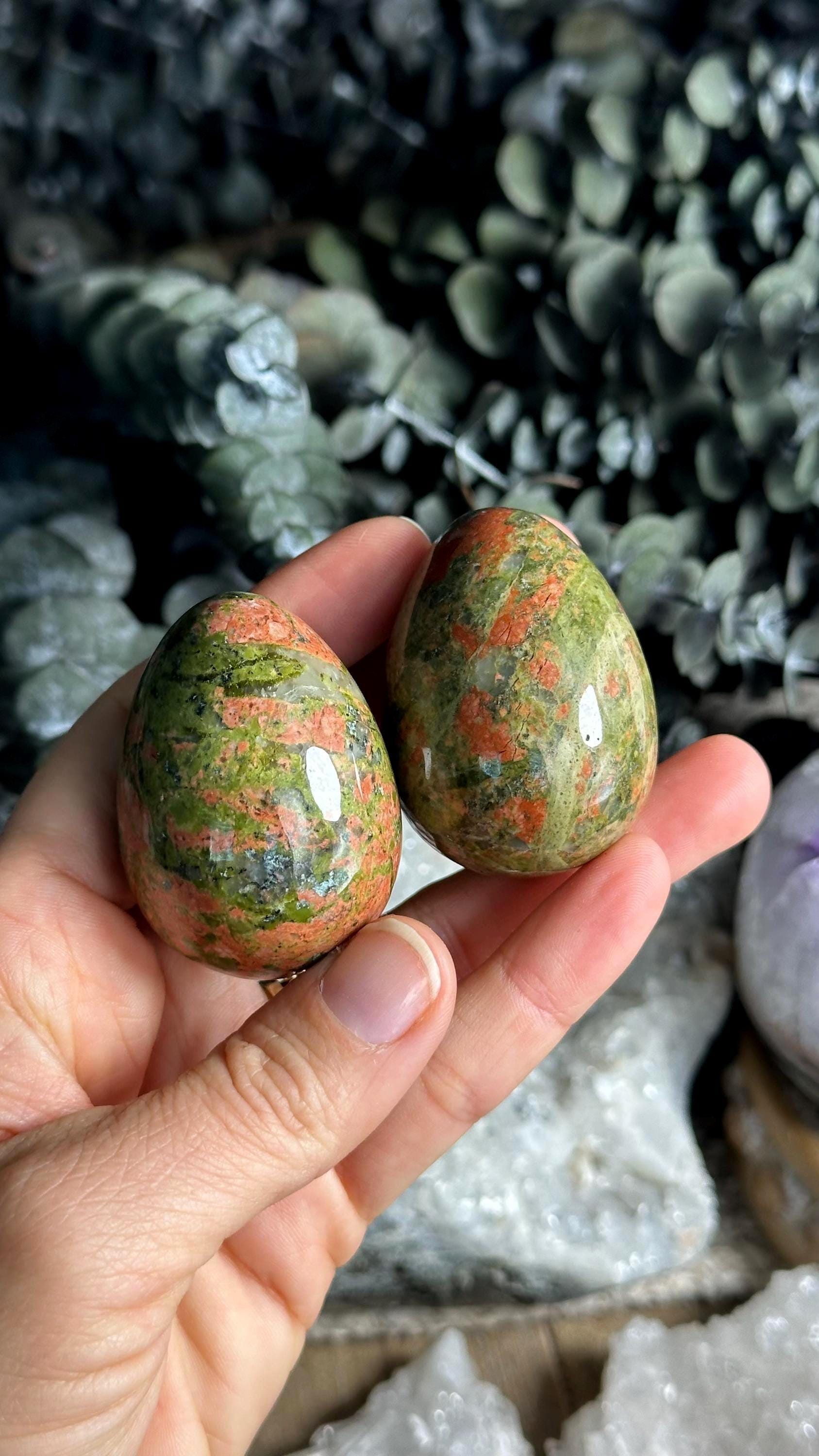 Unakite Crystal Egg - 2 Inch